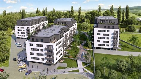 Vizualizácia modernej bytovej výstavby v meste
