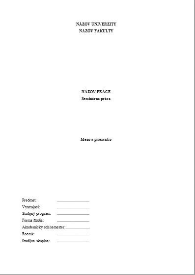 Študent píšuci seminárnu prácu