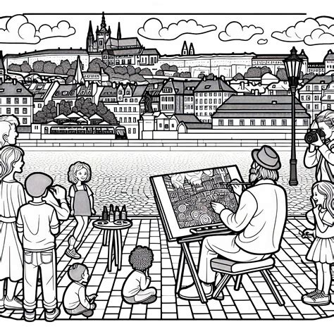 Umelec maľuje na plátno