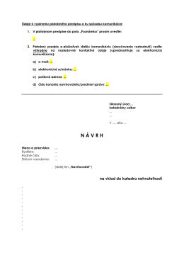 Schematické znázornenie prenosu záložného práva z jednej nehnuteľnosti na druhú.