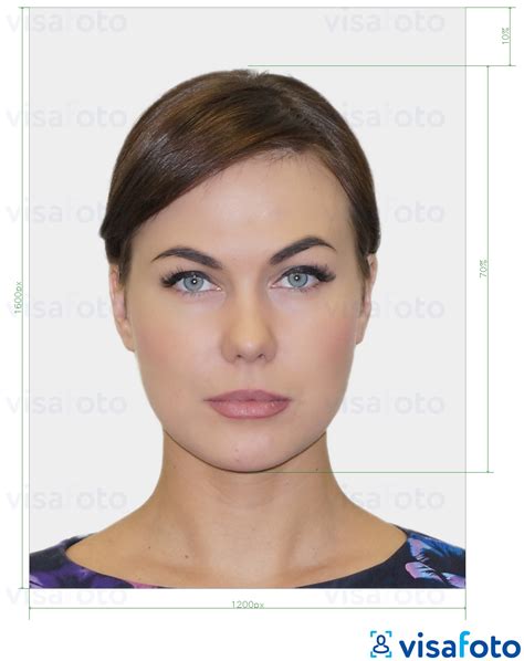 Príklad fotografie na pas