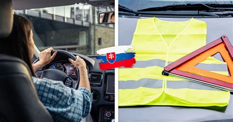 Ilustrácia rôznych prvkov povinnej a odporúčanej výbavy auta