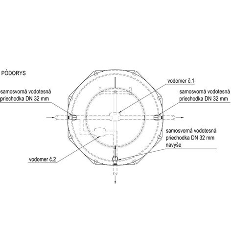 Ilustrácia vodomernej šachty s popisom častí