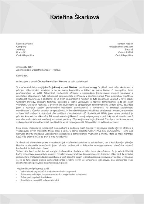 Šablóna hlavičky motivačného listu