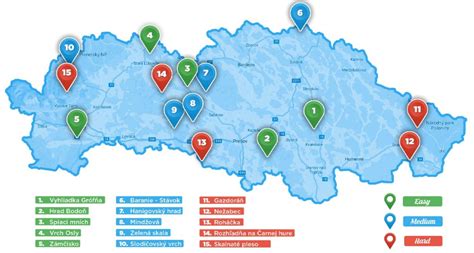 Mapa ukazujúca bežné lokality umiestnenia spomaľovacích prahov v mestských oblastiach