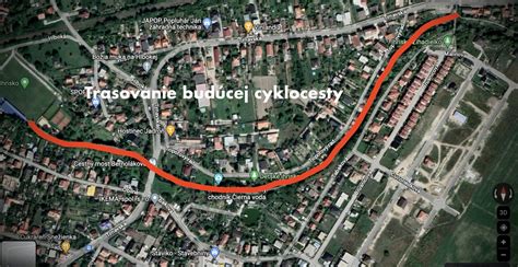 Mapa s vyznačenou trasou z Ivanky pri Dunaji do Bratislavy