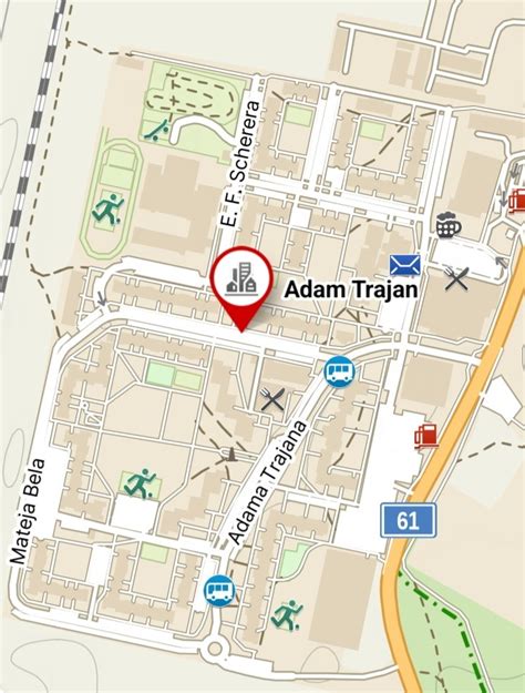 Mapa sídliska Adama Trajana v Piešťanoch
