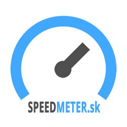 Screenshot webovej stránky Speedtest.net alebo SPEEDMETER.sk s výsledkami merania rýchlosti internetu.