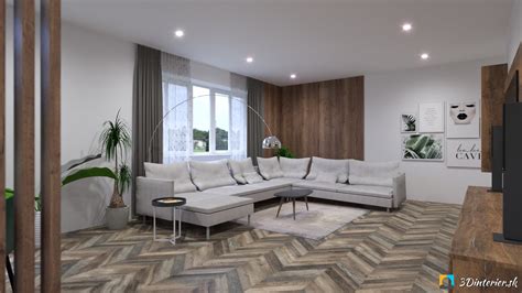 Interiér staromestského bytu s priznanou tehlou a oblými rohmi