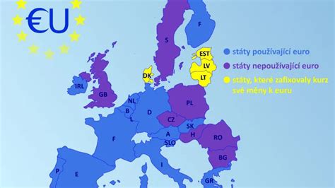 Mapa eurozóny s vyznačenými hlavnými ekonomickými centrami