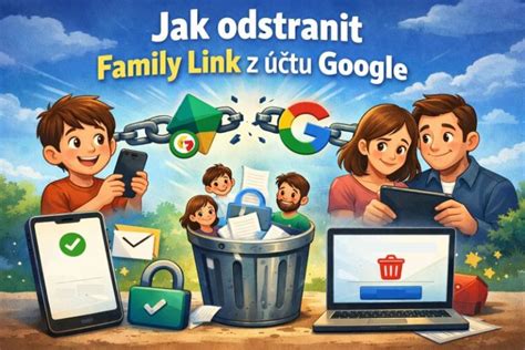 Infografika ukazujúca kroky na vytvorenie detského účtu Google s Family Link