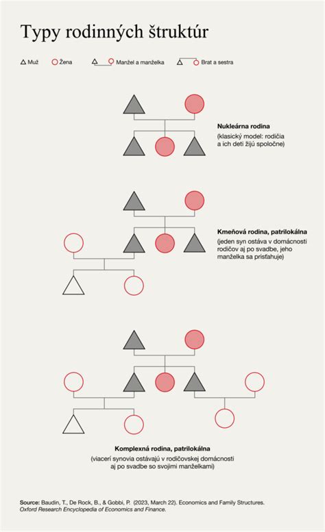 Infografika zobrazujúca rôzne typy rodinných štruktúr