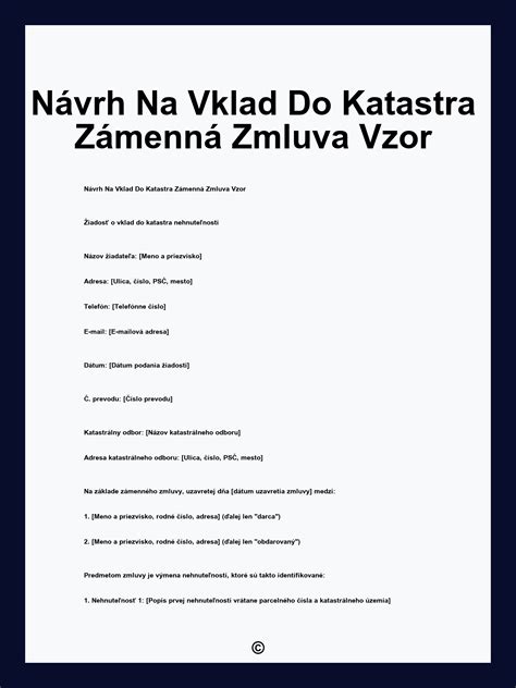 Ilustrácia zámennej zmluvy