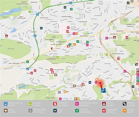 Mapa Nitry s vyznačenou lokalitou Klokočina a ulicou Na Hôrke
