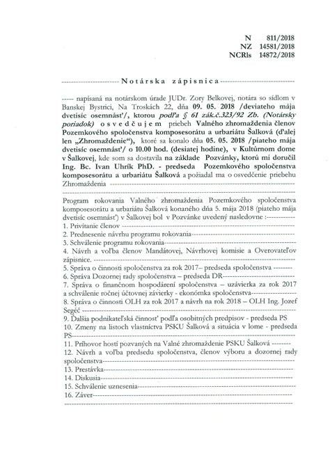 Notárska zápisnica