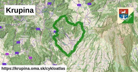 Mapa okresu Krupina