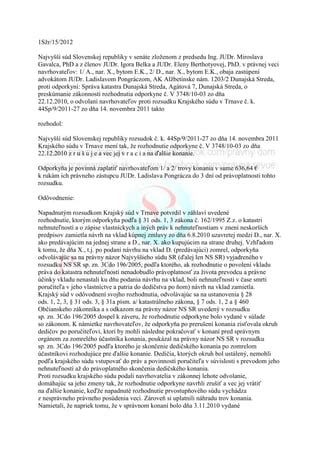 Schematické znázornenie právnej cesty od prvostupňového rozhodnutia po Najvyšší súd