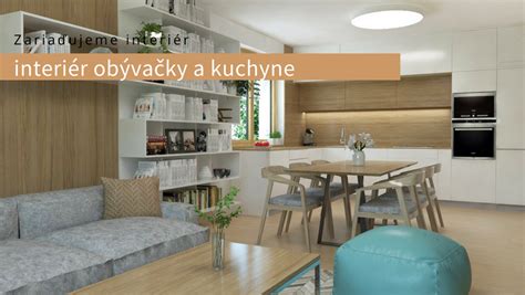 Interiér obývačky spojenej s kuchyňou