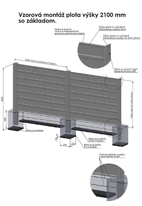 Detail betónových pätiek pripravených pre montáž garáže