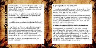 Ilustrácia znázorňujúca apel na strach a jeho vplyv