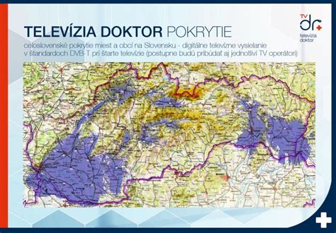 Mapa pokrývania DVB-T vysielačov