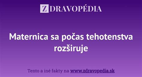 Maternica počas tehotenstva