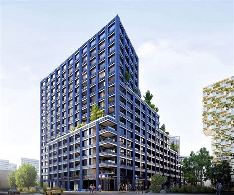 Ilustrácia moderného mrakodrapu v centre mesta