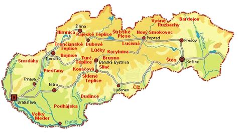 Mapa zobrazujúca populárne realitné portály na Slovensku.