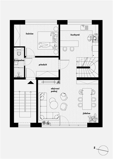 Architektonický návrh bytu v Bruseli