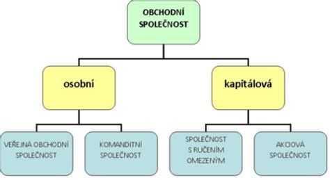 Diagram zobrazujúci rôzne typy právnických osôb