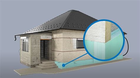 Diagram porovnávajúci hrúbku izolácie sokla a fasády pri rôznych typoch domov