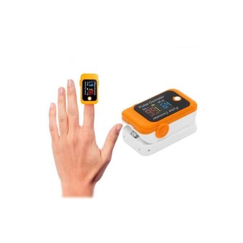 Pulzný oxymeter pripevnený na prste