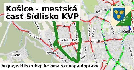 Mapa sídliska KVP Košice