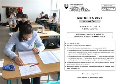 Študenti píšu maturitné testy