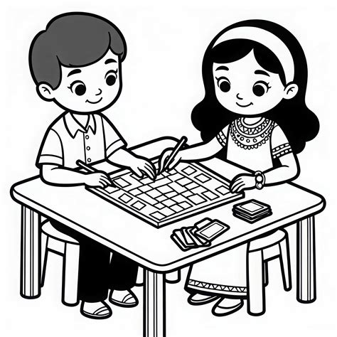 Dve deti pracujúce pri veľkom písacom stole