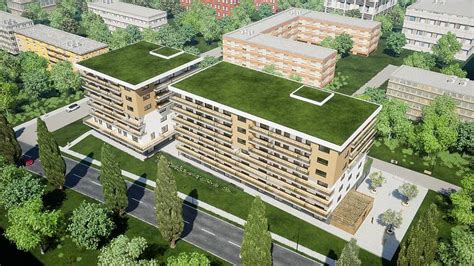 Vizualizácia nového bytového komplexu v Prešove