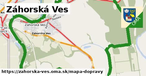 Mapa obce Záhorská Ves