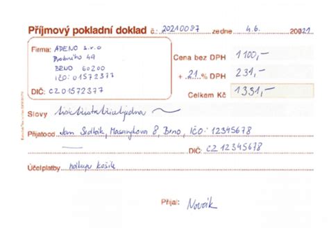 Porovnanie príjmového pokladničného dokladu a bločku z VRP/ORP