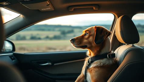 Pes pripútaný v aute