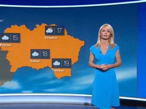 Mirka Almásy počas moderovania počasia