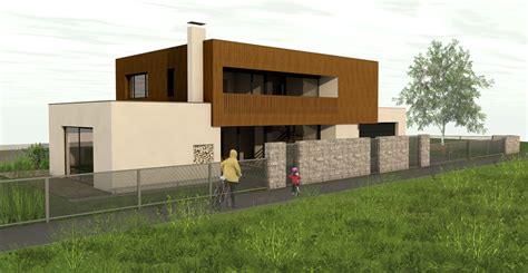 Architektonická vizualizácia modernej novostavby