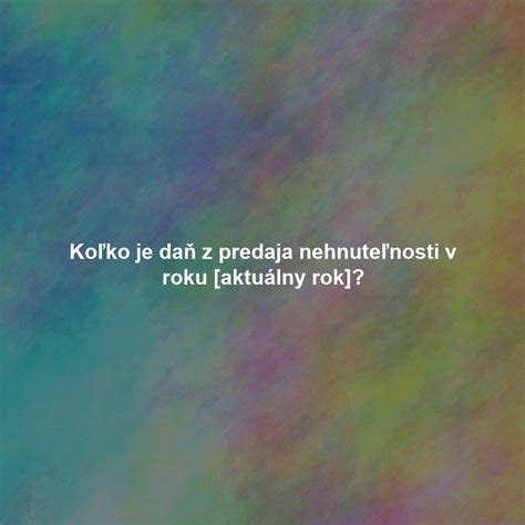 graf daň z príjmu z predaja nehnuteľnosti
