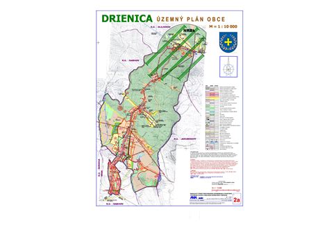 Mapa územia s vyznačenými funkčnými zónami podľa územného plánu