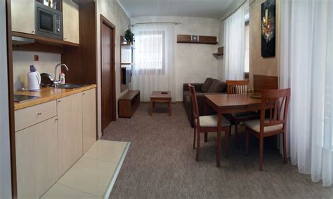 Vybavená kuchynka v apartmáne