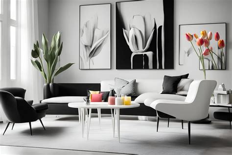 Ilustrácia moderne zariadenej garsoniéry