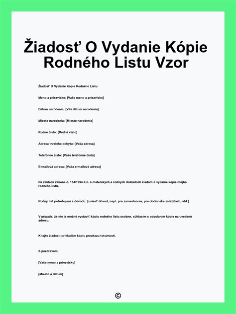 Ilustračná fotografia rodného listu