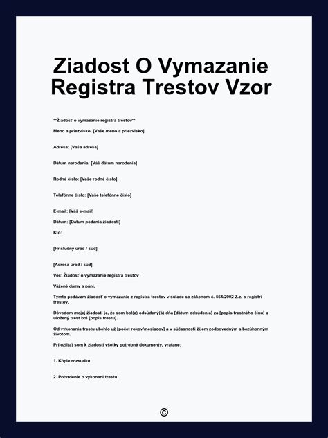 Doklady potrebné k žiadosti o nájom