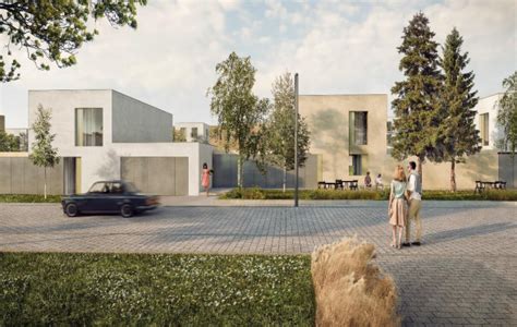 moderná obytná štvrť s rodinnými domami