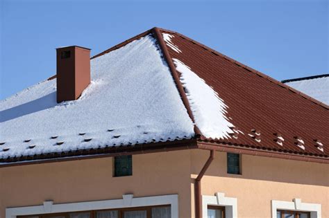 Sneh na plochej streche