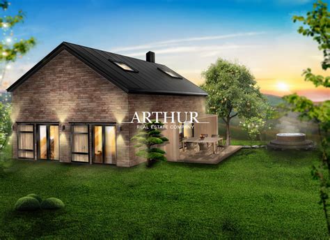 Pohľad na rodinné domy v vidieckom prostredí